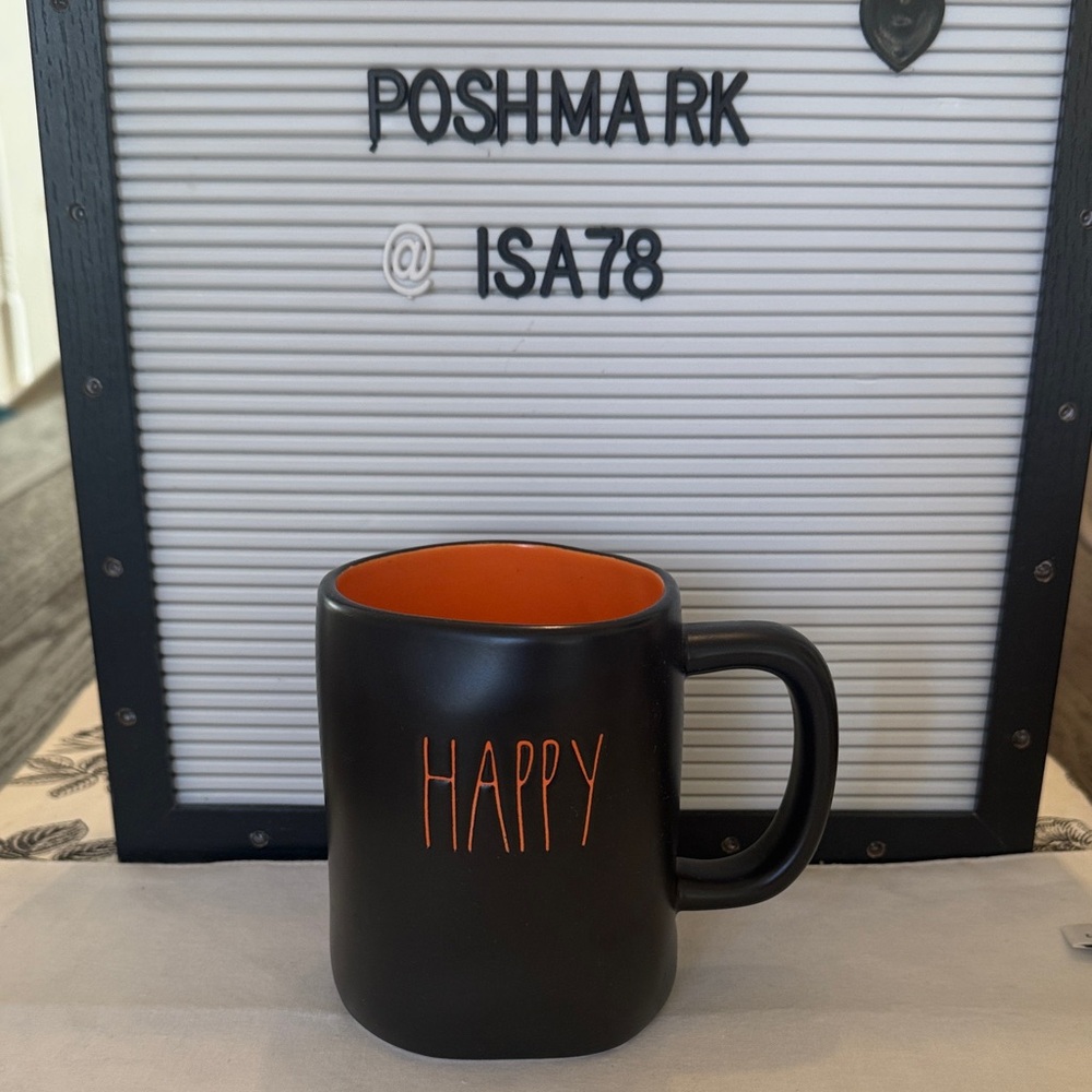 RAE DUNN HAPPY HALLOWEEN Black and Orange Mug
